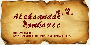 Aleksandar Momković vizit kartica